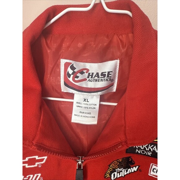 Chase Authentics Budweiser Dale Jr #8 NASCAR Jacket Womens XL Red Vintage - Picture 3 of 11